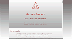 Desktop Screenshot of galerie-lacaux.com